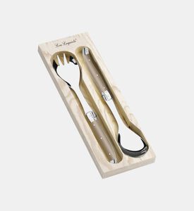 طقم سلطة 2 قطعة في صندوق خشبي