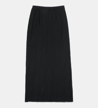 Sheer Pleated Long Skirt