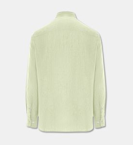 Carter and White Linen Straight Hem Shirt, Light-green, L, Packshot View