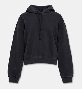 Samsoe Cropped Cotton Hooded Sweatshirt, Packshot View