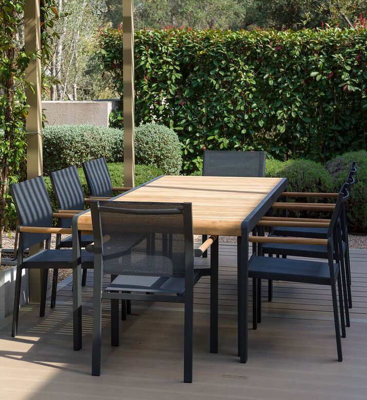 طاولة طعام عنبر مع 8 كراسي