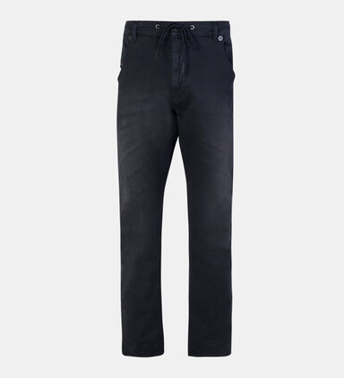 Tapered Drawstring Waist Jeans