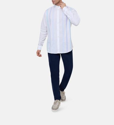 Vertical Stripe-print Shirt