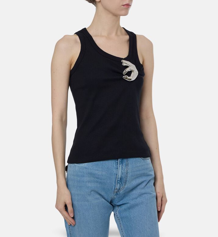 Coperni Jersey Stretch Emoji Tank Top, Model View