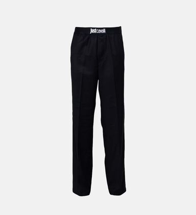 Logo-waistband Straight-leg Pants