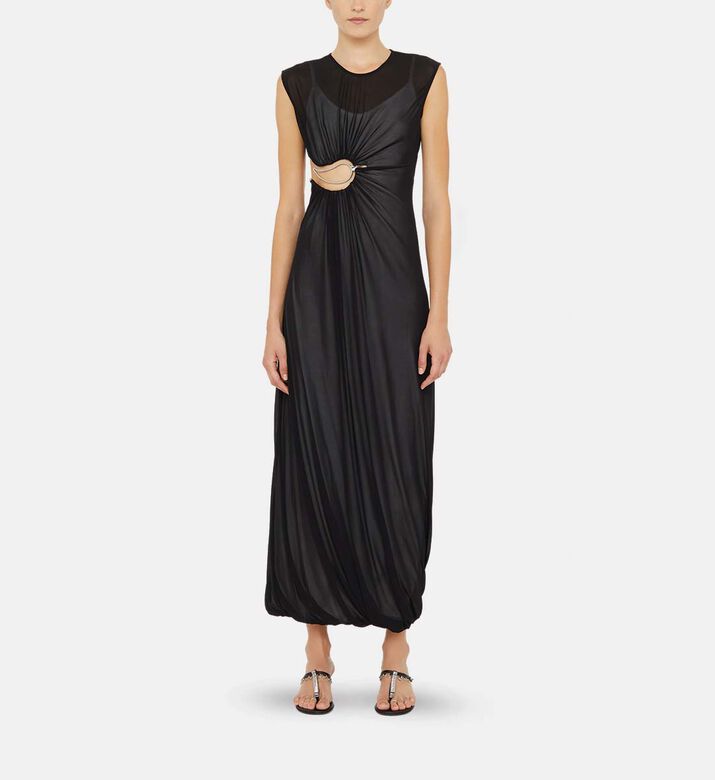Paisley-detail Round Neck Dress