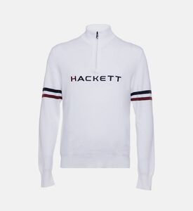 Hackett London Striped Zip Fastening Sweater, Packshot View