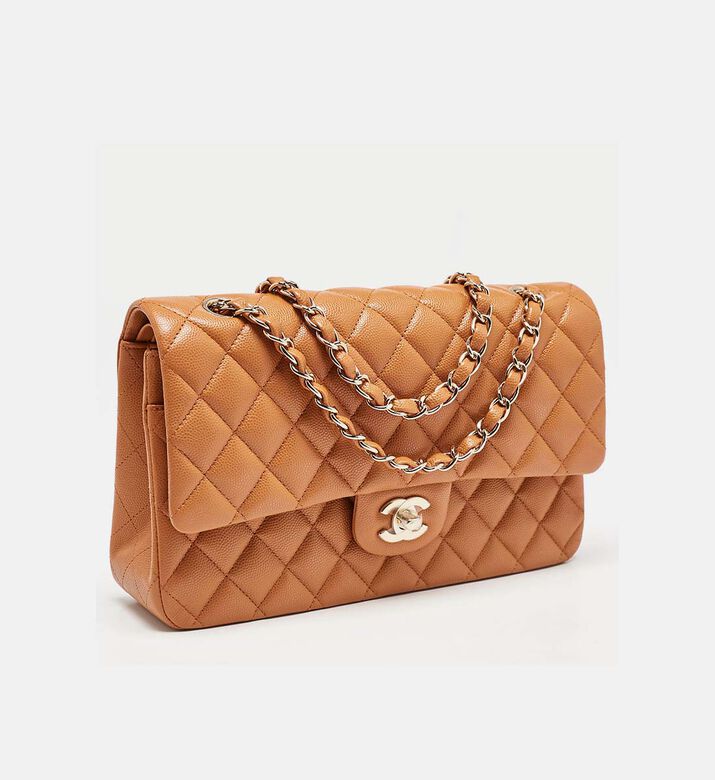 Quilted Leather Double-flap Shoulder Bag Preowned