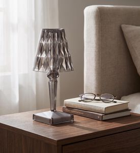 Leitmotiv Gem Geometric Table Lamp, Grey, Packshot View
