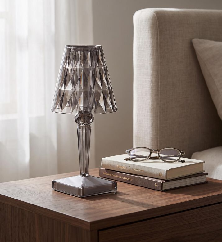 Leitmotiv Gem Geometric Table Lamp, Grey, Packshot View