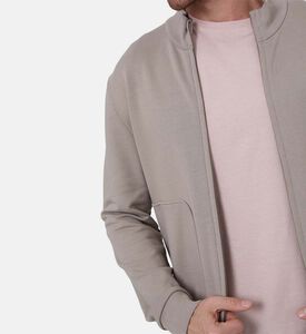 سويت شيرت بسحاب بمزيج قطن