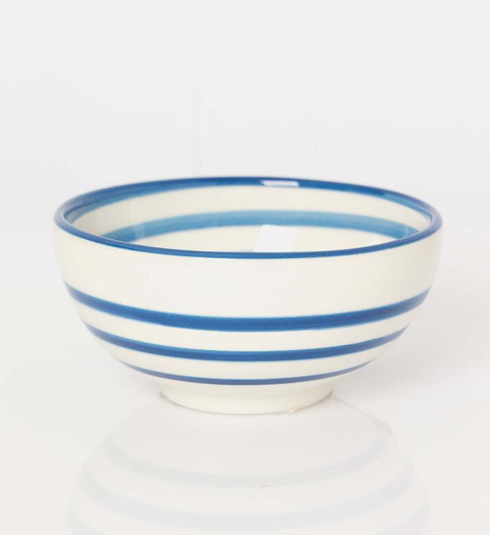 Easy Life Hand-painted Ceramic Bowl, Blue, Packshot View