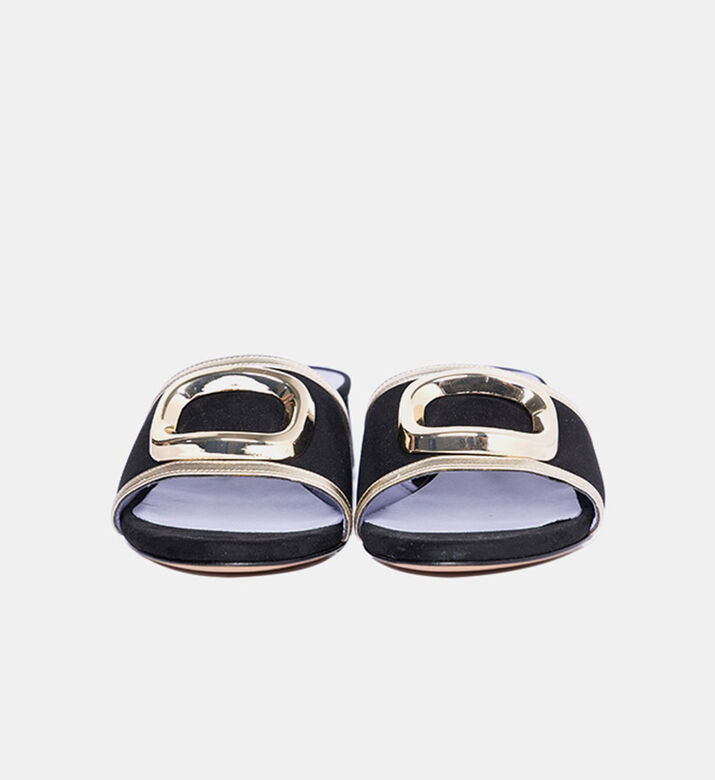 Suede Leather Slide Sandals