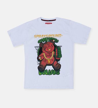 Bear Gang Print Cotton T-shirt