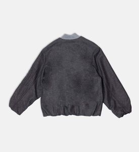 جاكيت بومبر بلوغو مطرز بملمس بارز