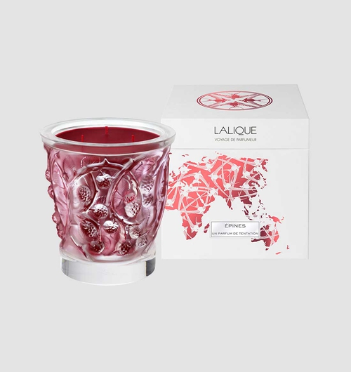 Lalique Epines Crystal Candle