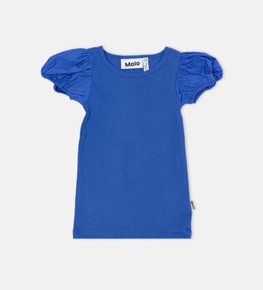 Raluca Ribbed Puff-sleeve T-shirt