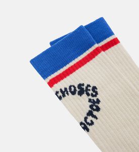 Bobo Choses Curved Logo-detail Striped Cuff Socks, Packshot View