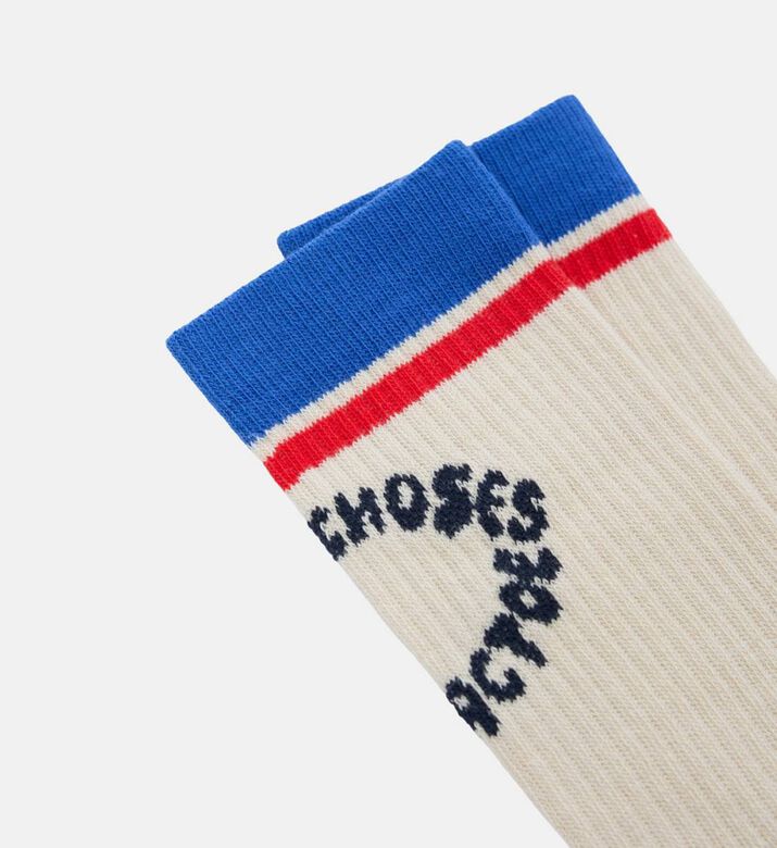 Bobo Choses Curved Logo-detail Striped Cuff Socks, Packshot View