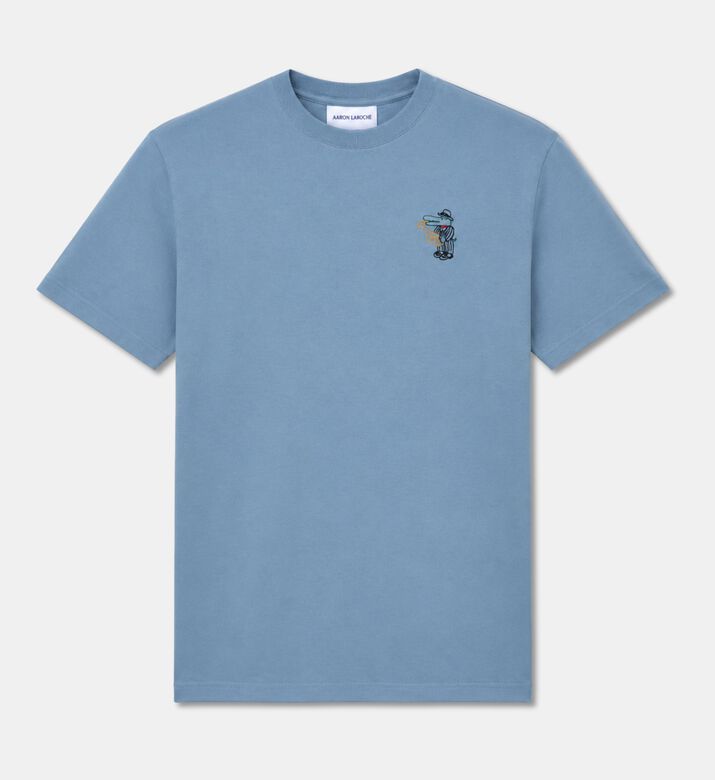 Maison Labiche Organic Cotton Embroidered Crewneck T-shirt, Packshot View