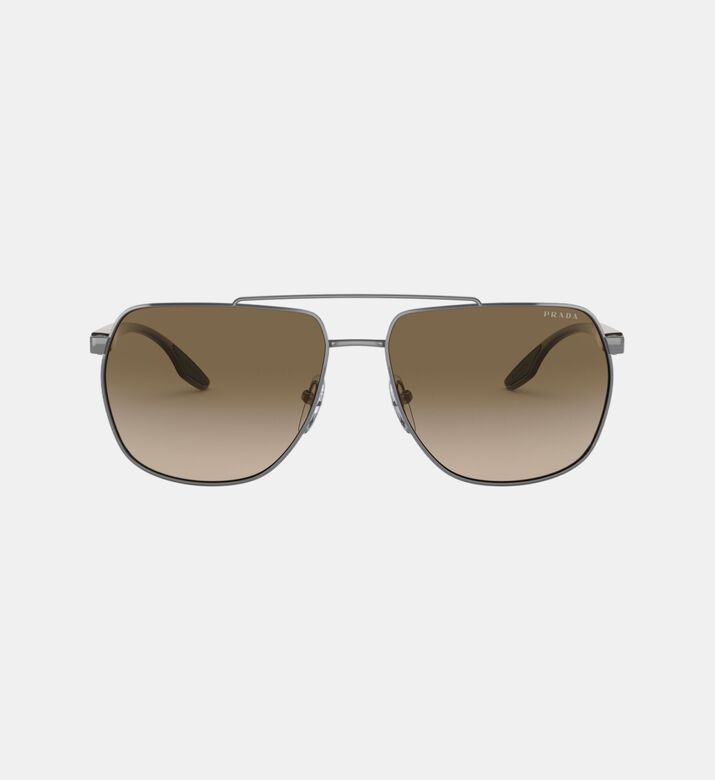 Metal Gradient Pilot Frame Sunglasses 62