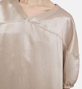 Balloon-sleeve T-shirt Dress