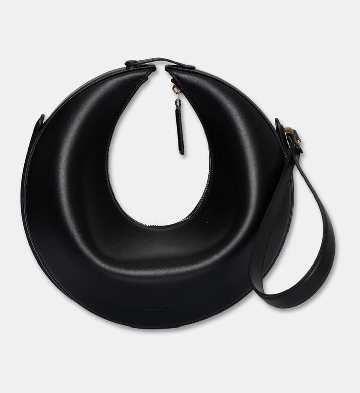 Mlouye Calf Leather Crescent Shoulder Bag, Packshot View