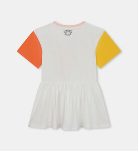 فستان واسع بطبعة لوغو