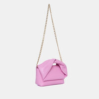 Leather Twist Chain Bag