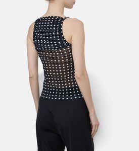 Patou Ruched Polka-dot Top, Model View