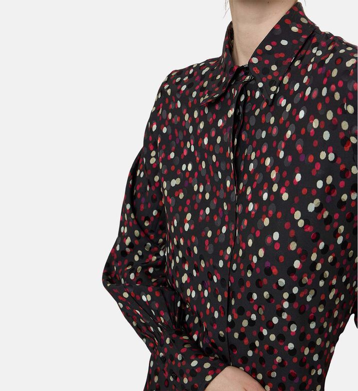 Isabel Marant Polka-dot Long-sleeve Shirt, Model View