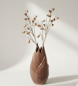 Light and Living Tulipan Tulip Shaped Vase, Camel, 31x30x63.5-cm, Packshot View