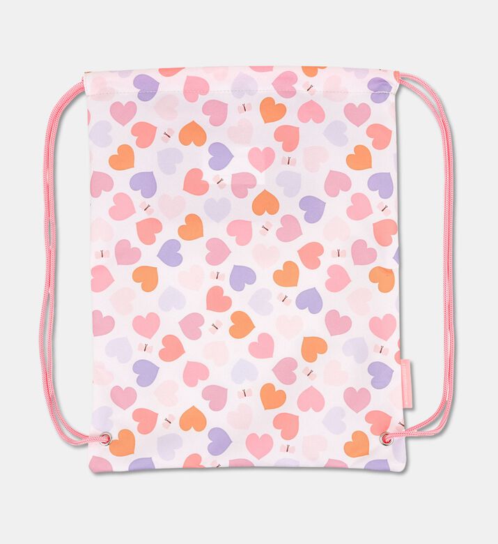 A Little Lovely Company Drawstring Bag - Hearts, Packshot View
