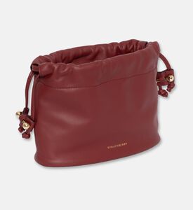 Strathberry Charlotte Drawstring Closure Bag, Dark-brown, Packshot View
