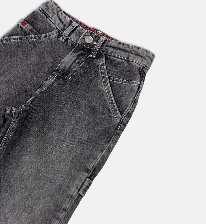 بنطال جينز فضفاض معدني براق بنطال جينز فضفاض معدني براق