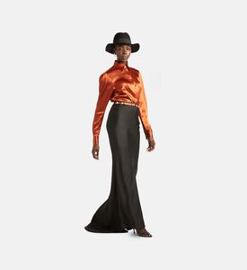 Satin Mermaid-style Maxi Skirt