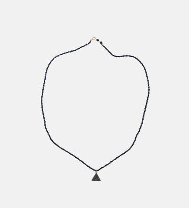 Gold 18k Black Spinel Necklace