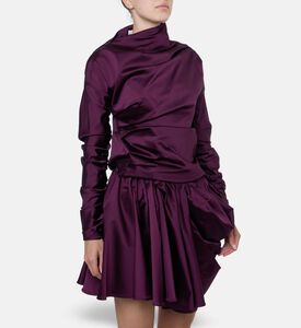 Ganni Round Neck Long-sleeve Top, Model View