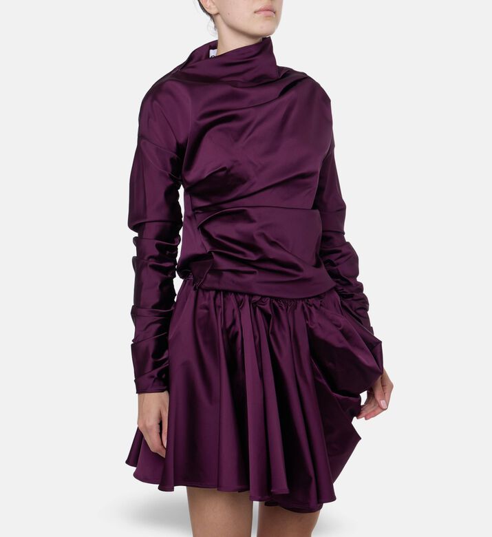 Ganni Round Neck Long-sleeve Top, Model View