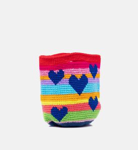 Wool Rainbow Stripe Pattern Bag Wool Rainbow Stripe Pattern Bag