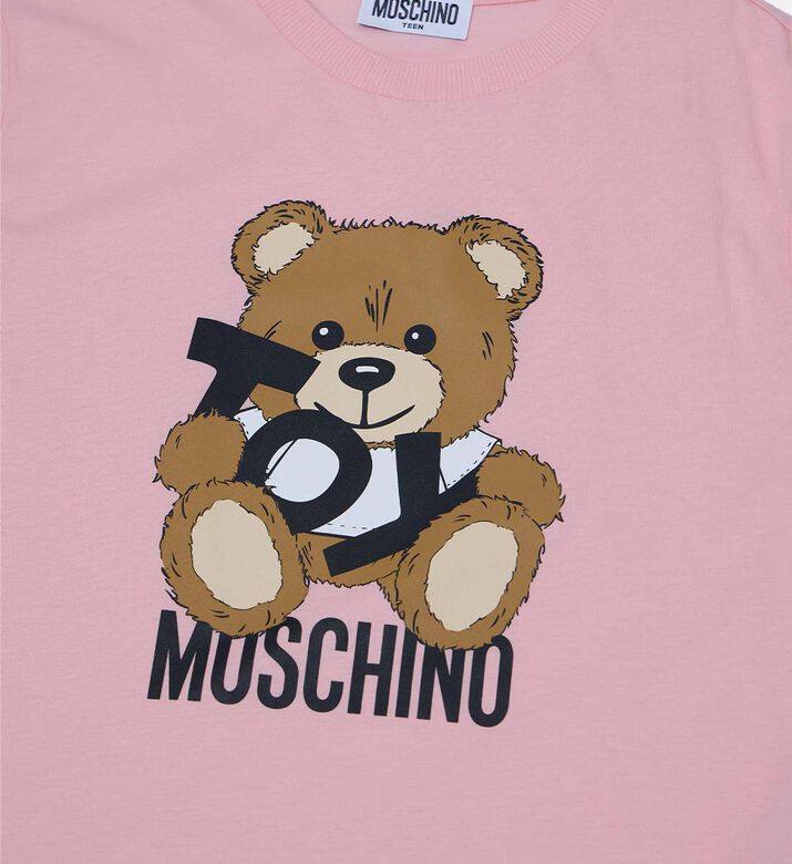 تيشيرت بياقة مستديرة بطبعة دب تيدي