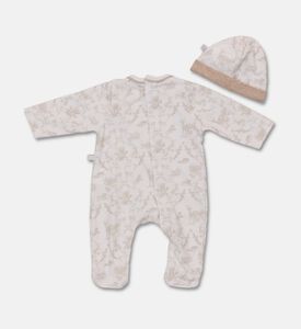 My First Collection Printed Rompersuit Hat Set, Packshot View