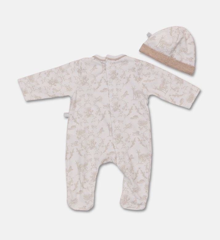 My First Collection Printed Rompersuit Hat Set, Packshot View