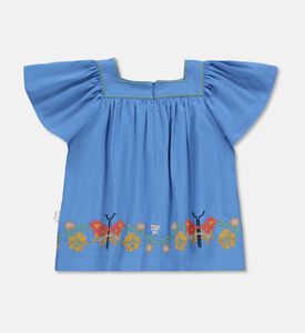 Molo Rosalyn Flutter-sleeve Blouse, Packshot View