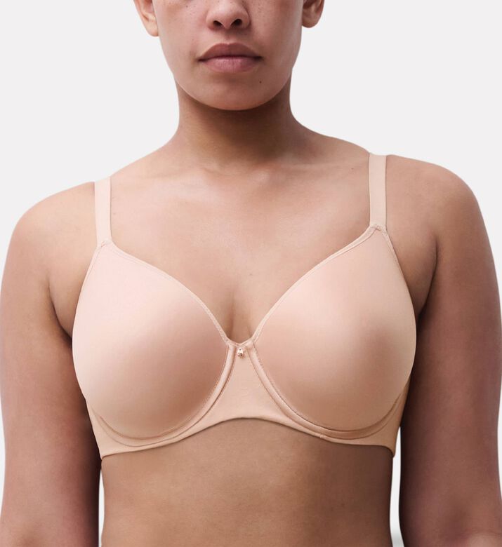 Chantelle Everyday Comfort Underwired T-shirt Bra, Pink, 90, H, Model View