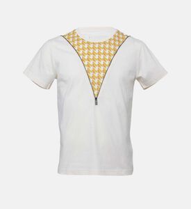 Zip Digital-print Monogram T-shirt