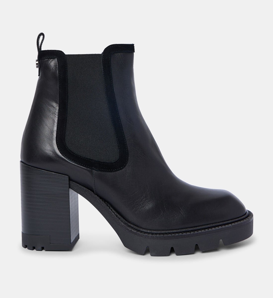 Leather heel boots clearance