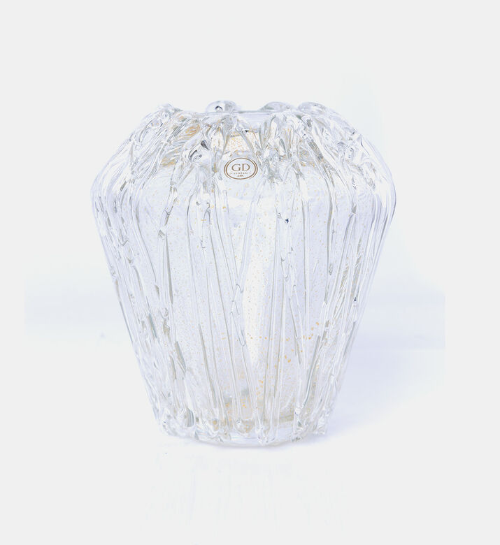 Aghata Handmade Gold Crystal Vase
