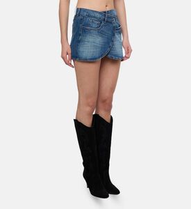 Coperni Skirt Wrap Mini, Blue, 40, Model View