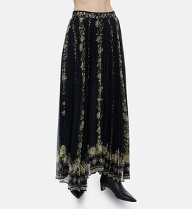Alice and Olivia Katz Floral-print A-line Maxi Skirt, Model View